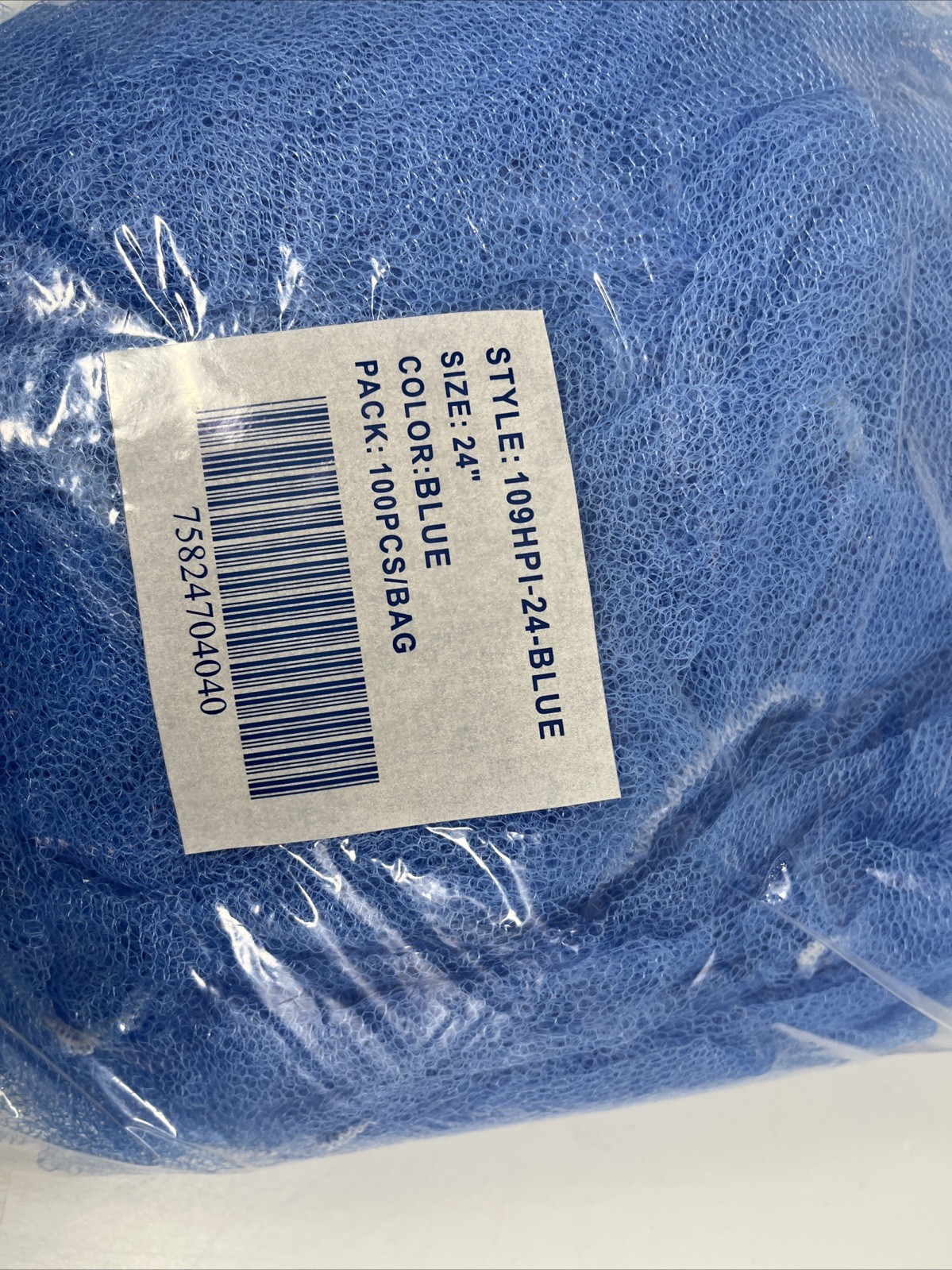 Hair Cooking Net 109hpi-24” Blue 100 Pcs.