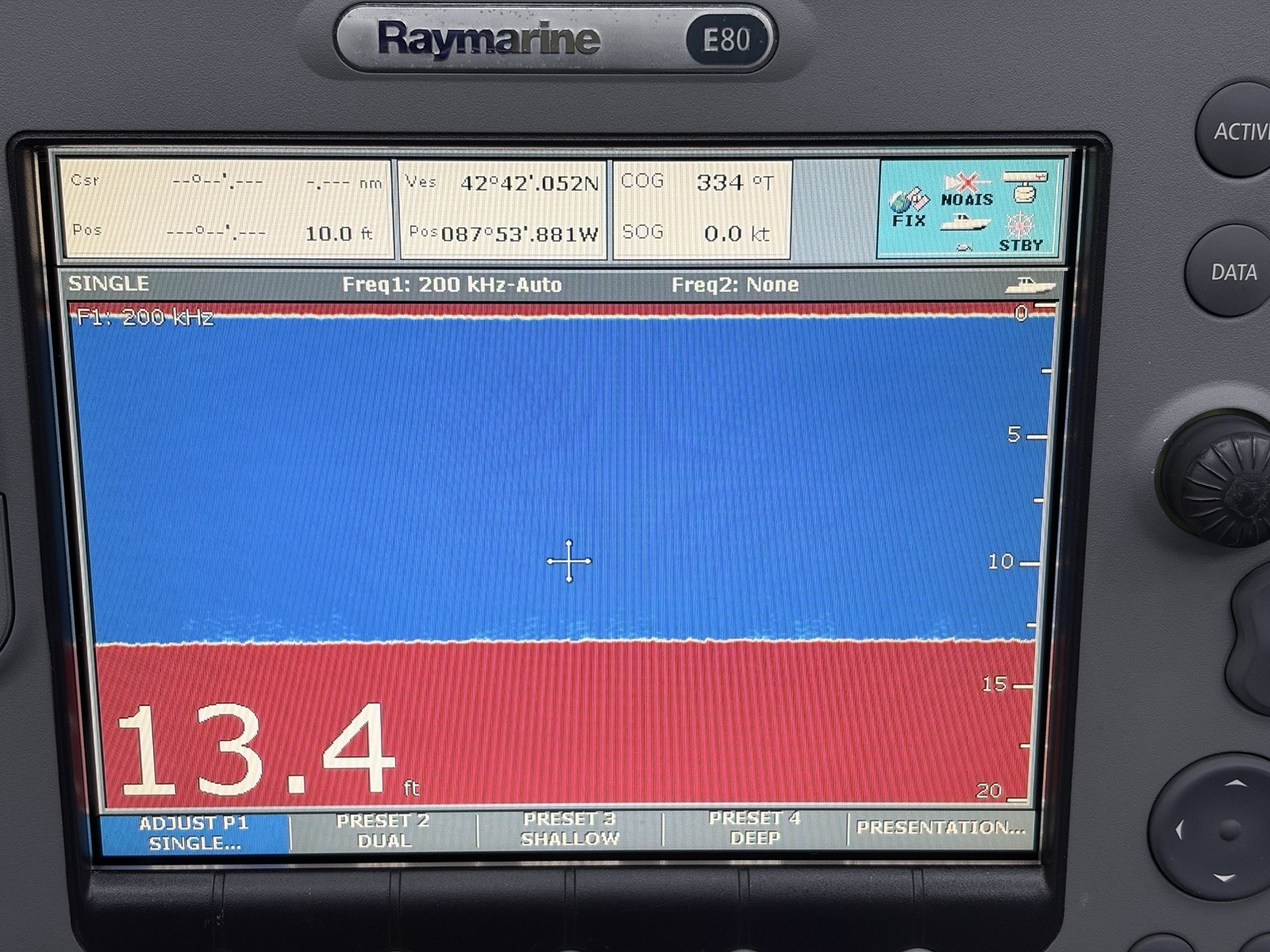 Raymarine E80 Classic GPS Chartplotter Multifunction Display W/ Cover; Tested