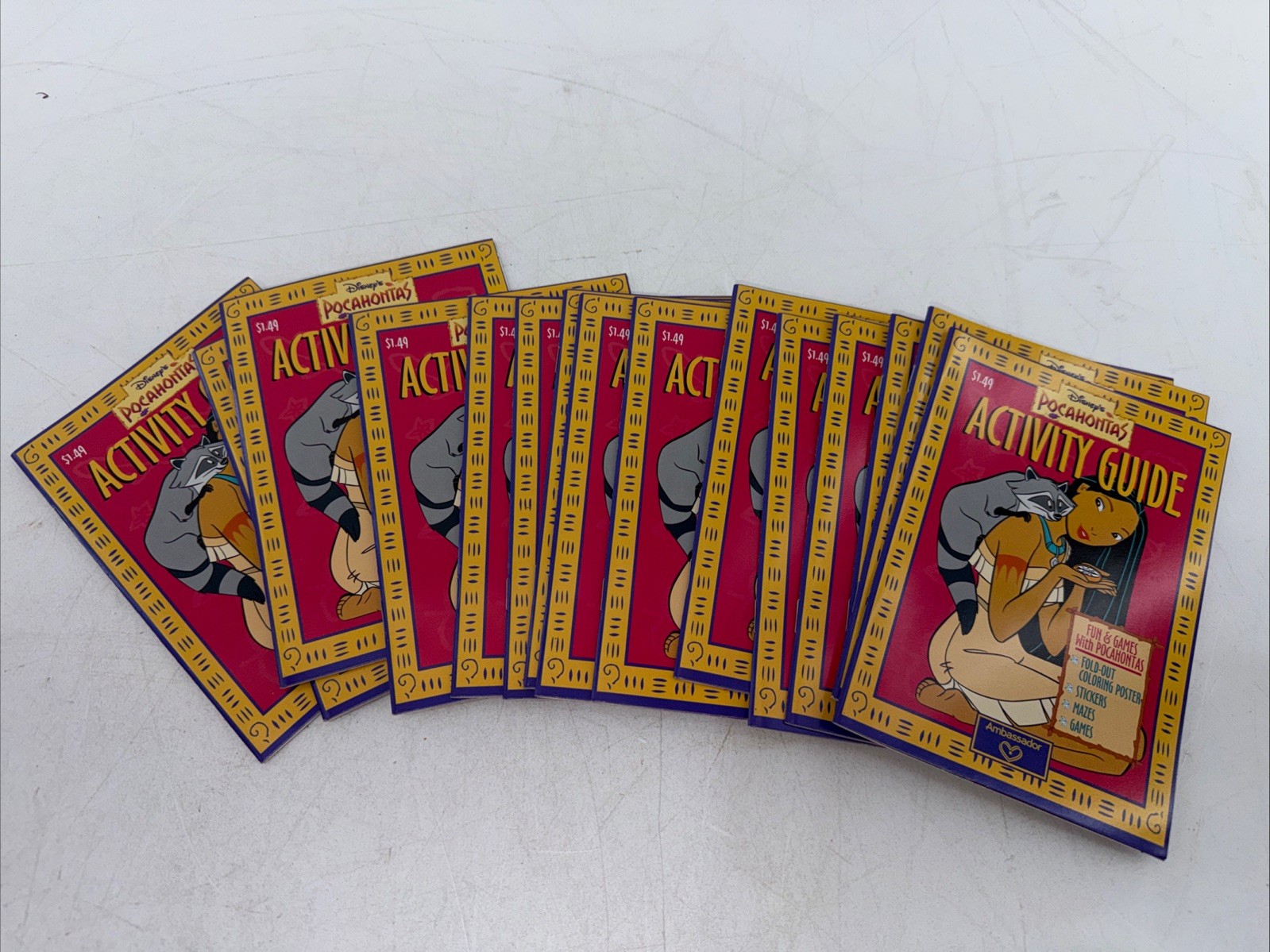 15   Disney Pocahontas 5"x7" Activity Guide Thin Coloring Book Booklet Stickers