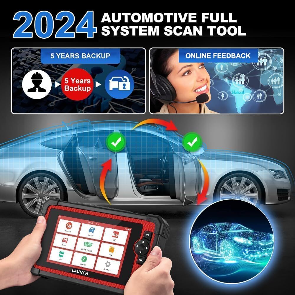LAUNCH X431 CRP909 OBD2 Scanner Car Diagnostic Tool Full System Key Coding ABS