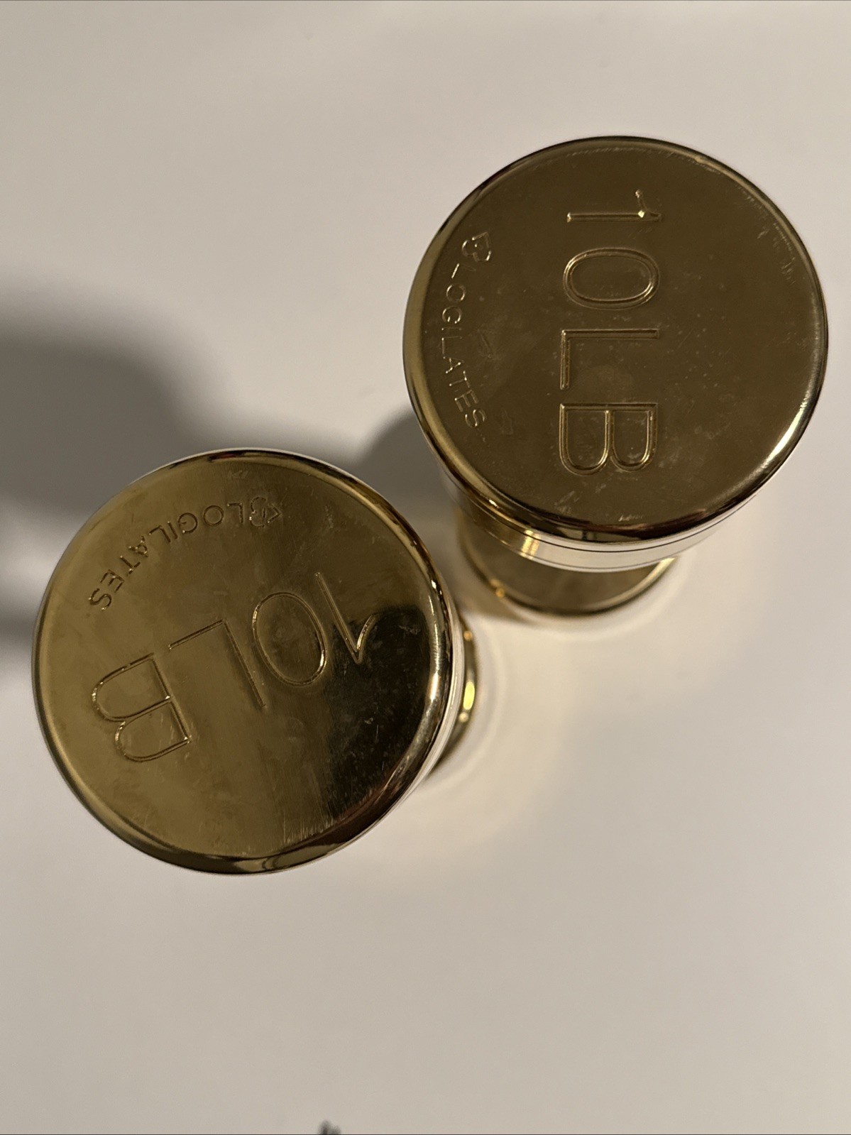 Blogilates Dumbbells Gold 10 Lb Weights Pair Rare Discontinued