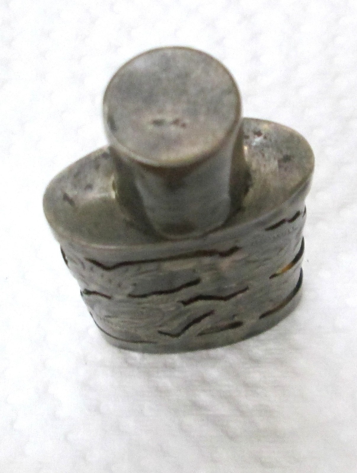 Perfume Bottle Wrapped in Sterling LHM Hecho En Mexico 0.925 Sterling 2 1/4"