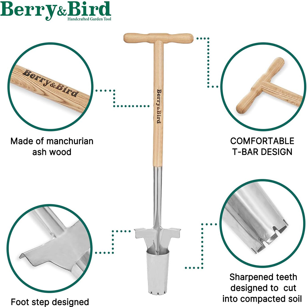 Berry&Bird 36.6-Inch Long Handle Garden Bulb Planter Tool