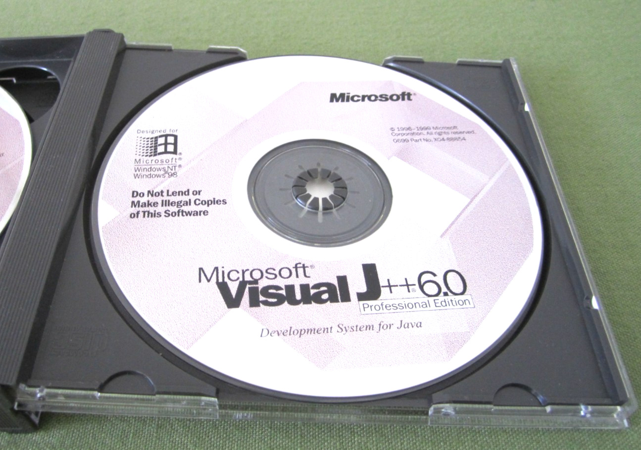 Vintage Microsoft Visual Studio 6.0 Professional Edition (3) CDs, w/ cd key