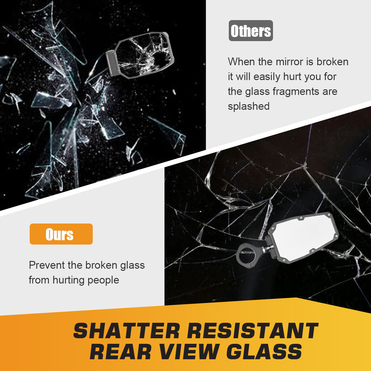 UTV Rear View Side Mirrors W/ LED Spot Lights For Honda Talon 1000R 1000X 2024