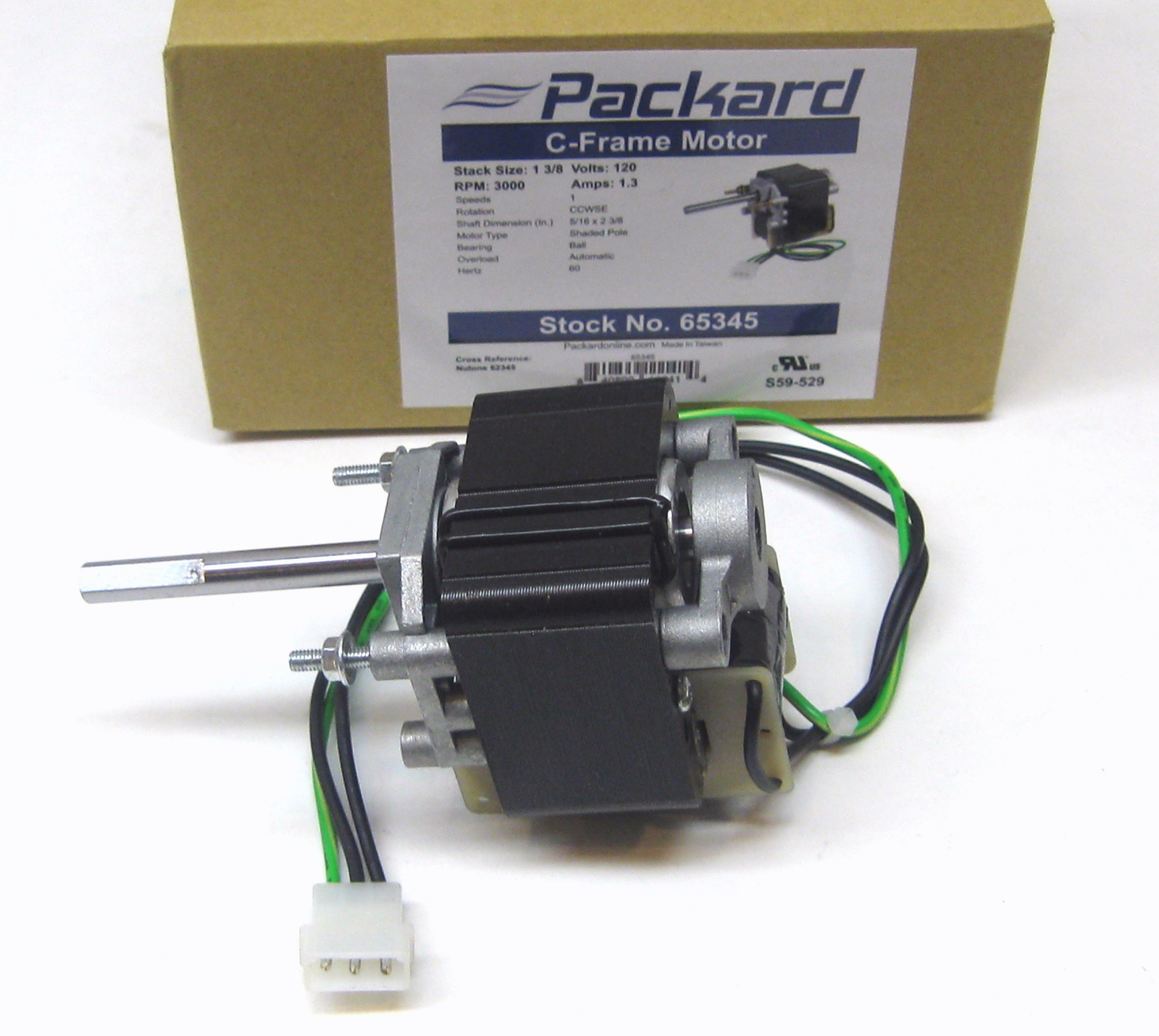 Packard 65345 Motor for Nutone Vent Bathroom Exhaust Fan 62345000