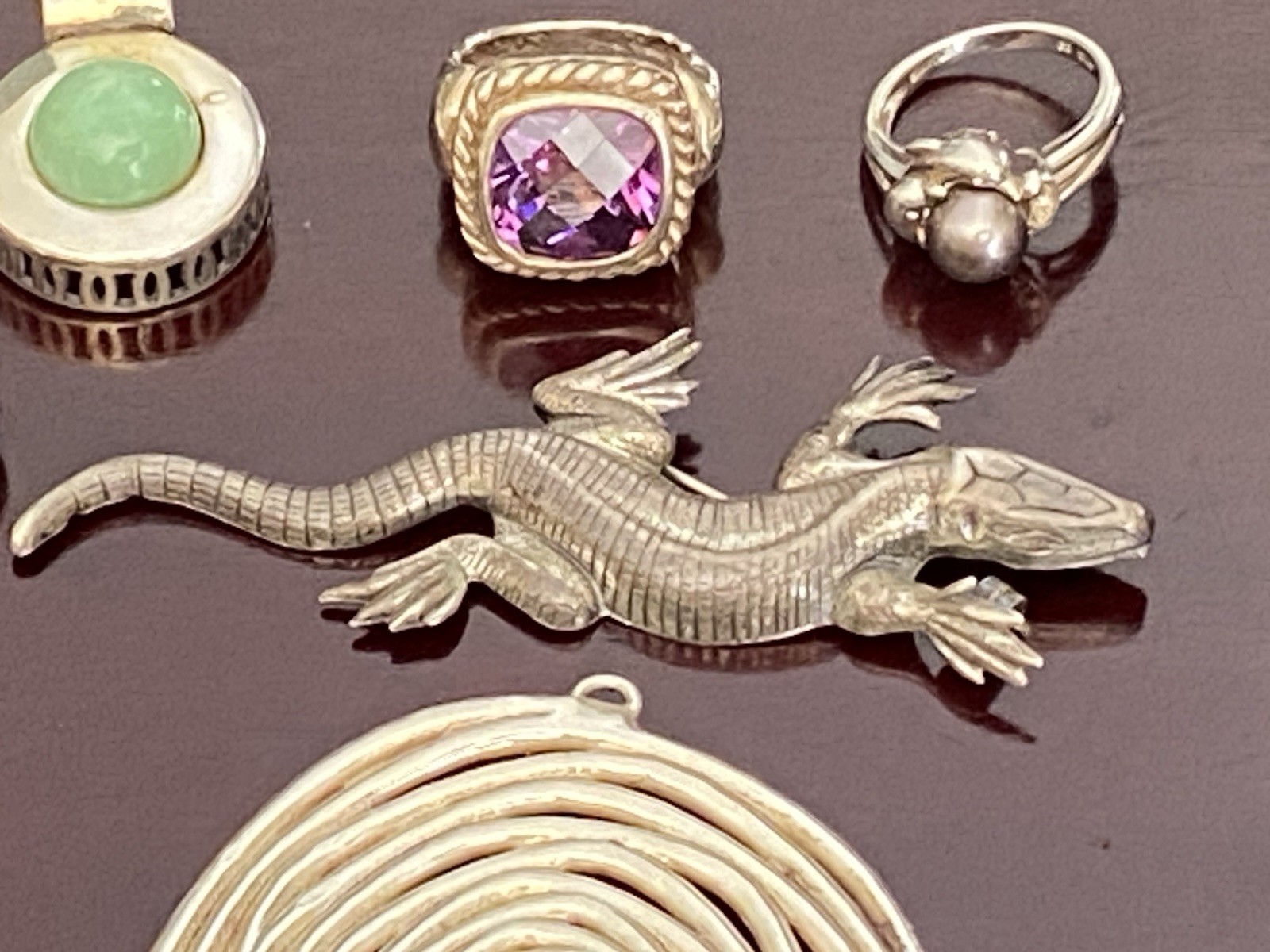 40 grams Sterling Silver Lot 925 Jewelry Rings Pendant Brooch