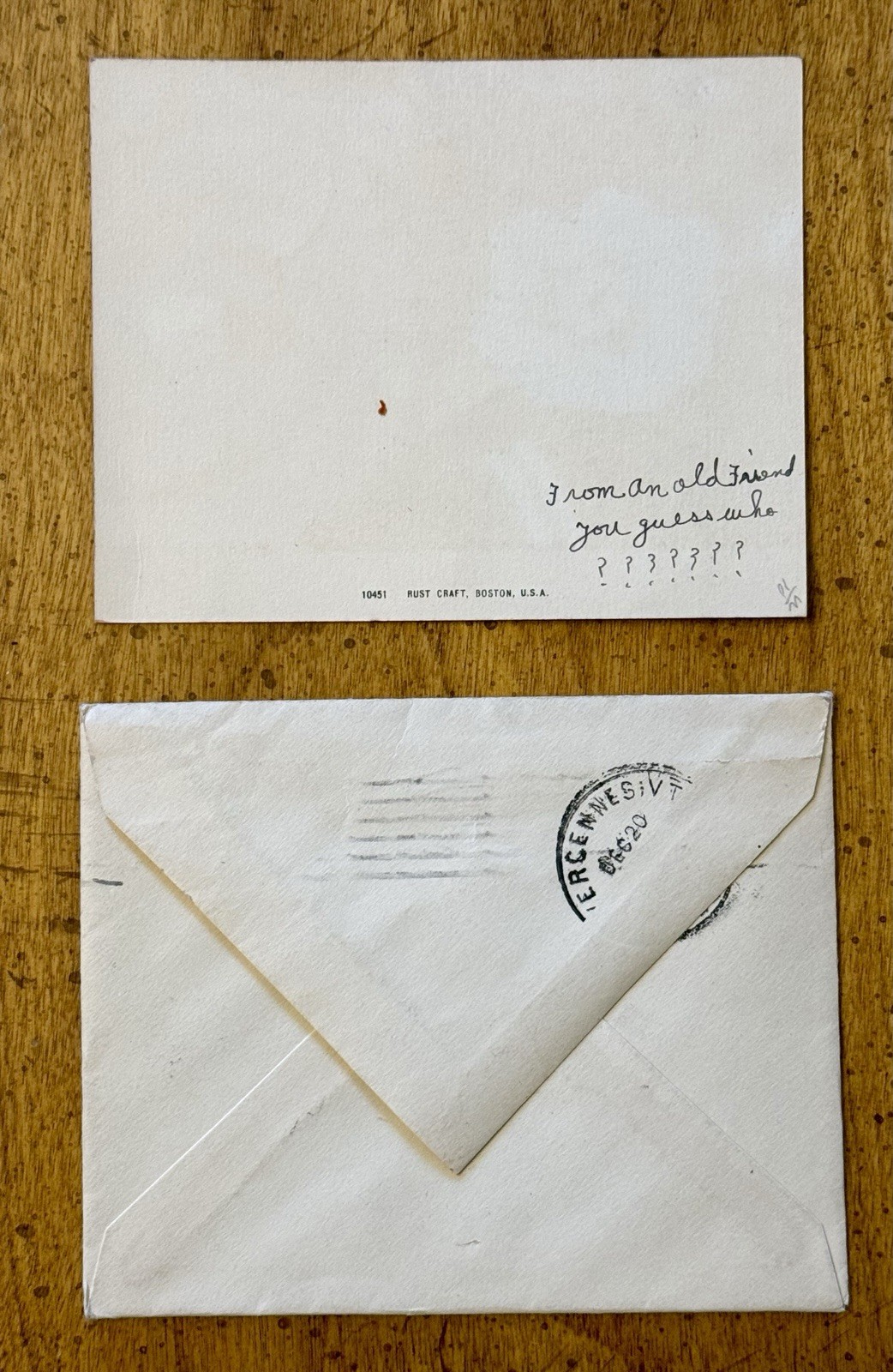 EARLY 1930s Merry Christmas African American Notecard With Postmarked Envelope