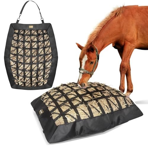 Ultra-Slow Feed Hay Bag for Horses, Goats & Cows - Durable 1680D Oxford Cloth, E