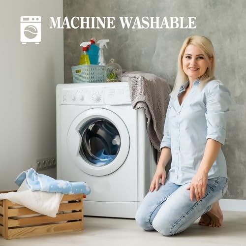 Rugs for Living Room Area Rug 6x9, Large Carpet Non Slip Floral Low Pile Soft