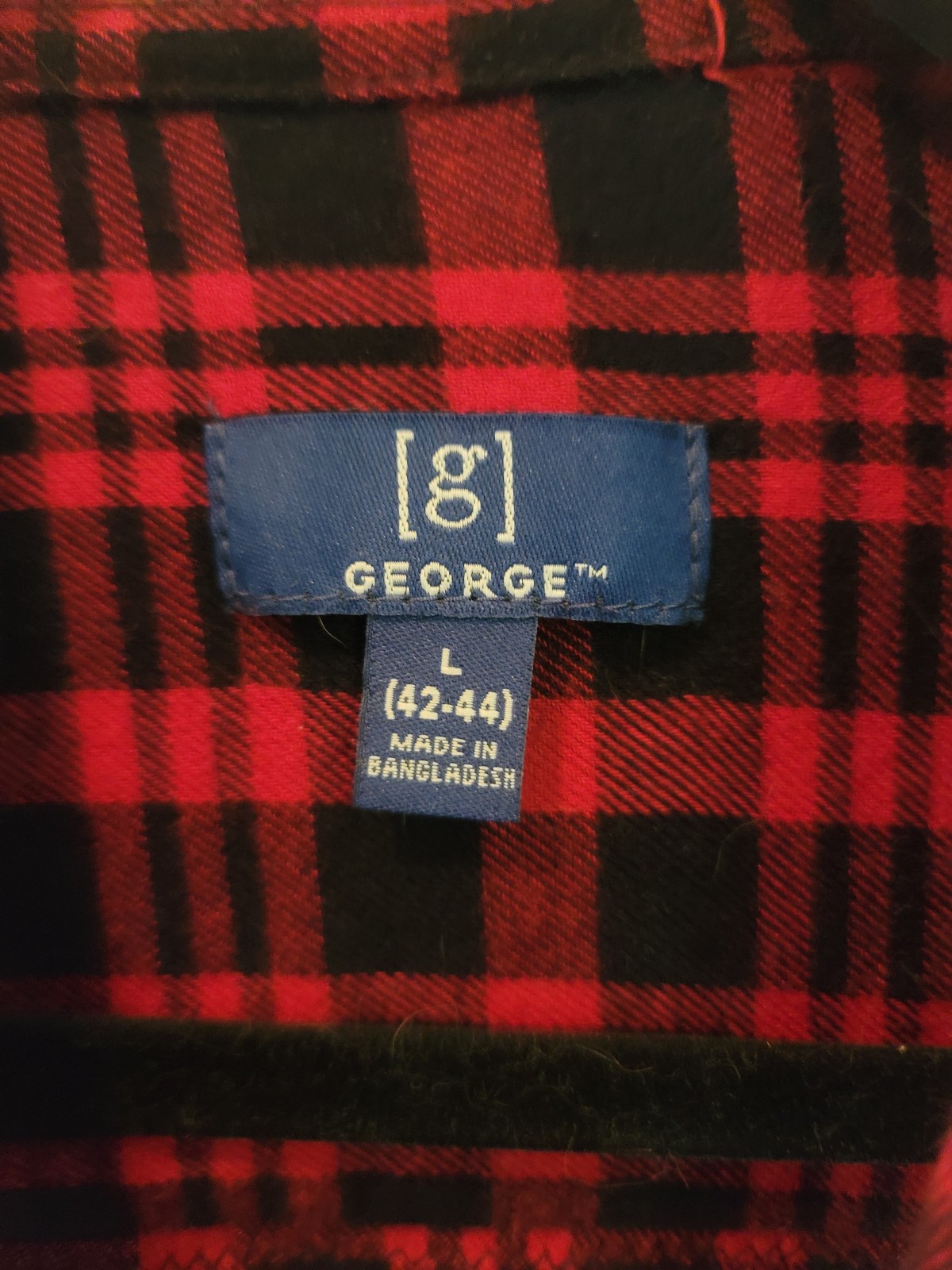 Upcycled Flannel Shirt, Alice Cooper on Back, Mens Size L (42-44)