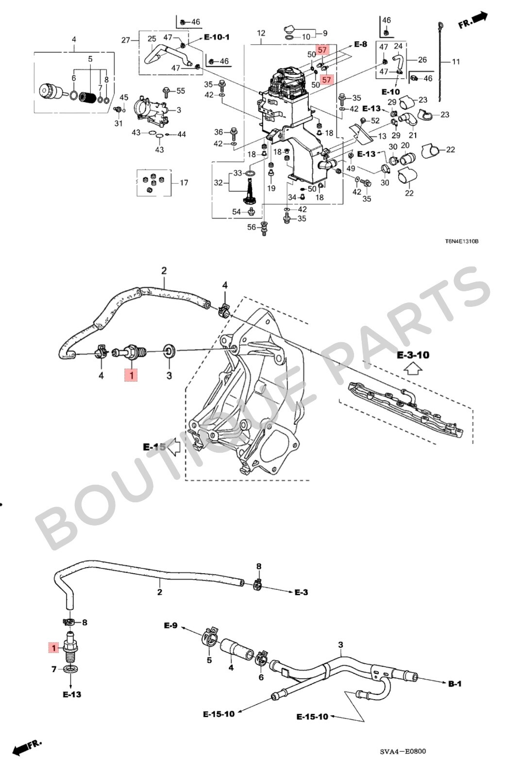 Genuine OEM PCV Valve Kit & Washer 17130-PND-A01 Positive Crank Vent for Honda