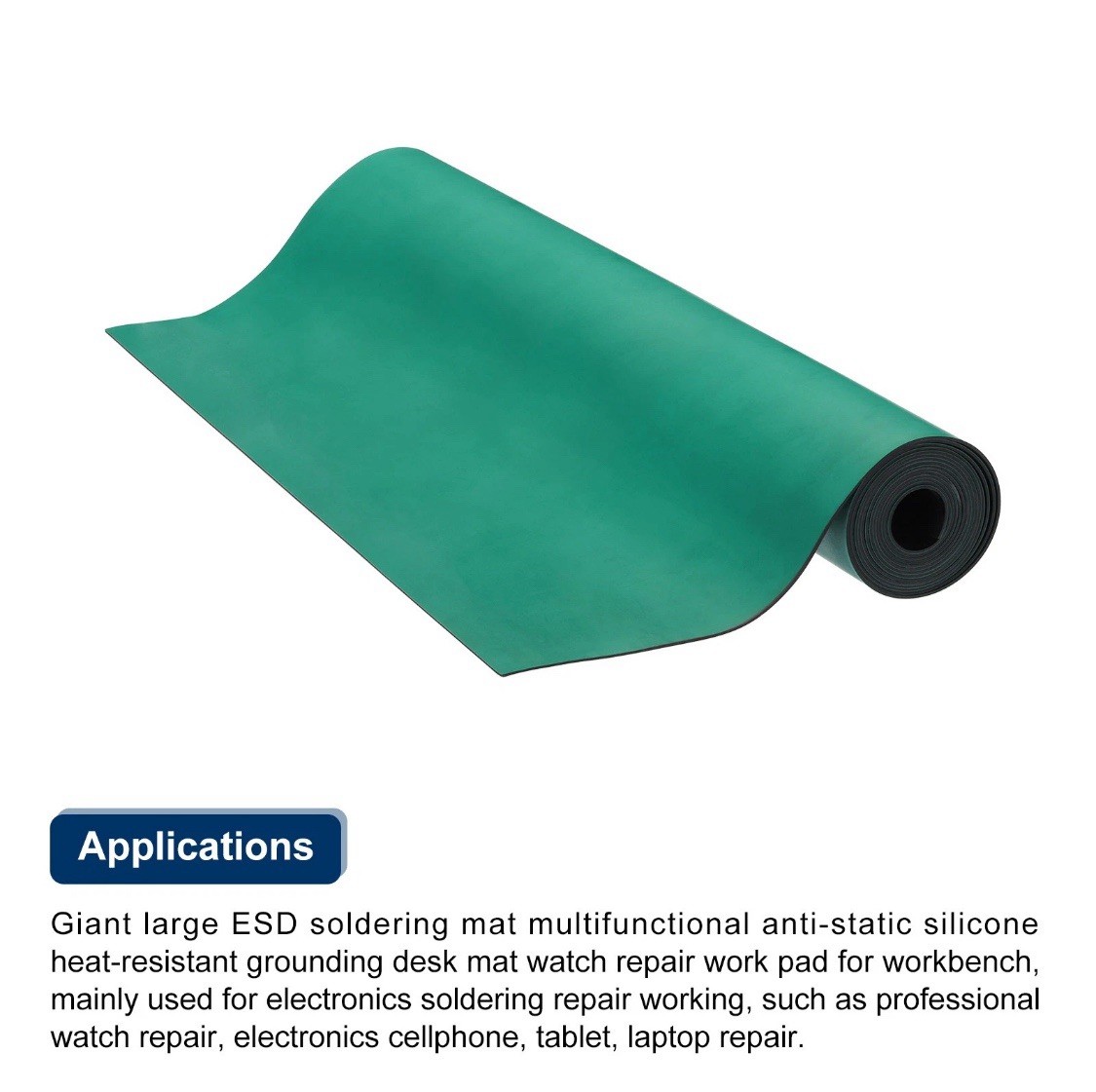 39" x 24" Extra Large ESD Silicone Soldering Mat High Temperature 0.08"