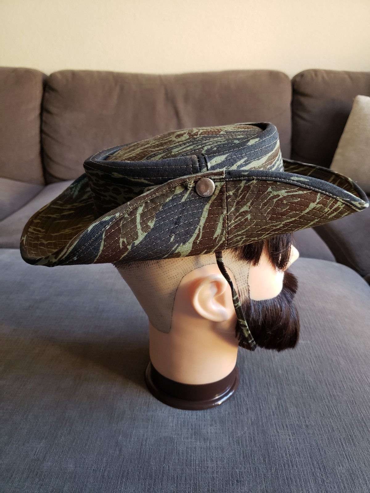 RARE! Vintage Vietnam War Era Nakhon Phanom Thailand Tiger Camo Boonie Bush Hat