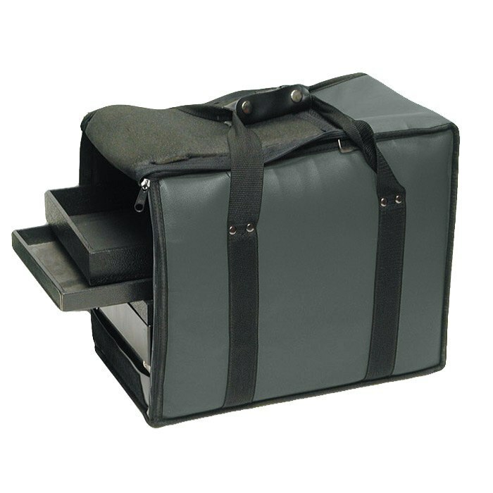 Jewelry Carrying Case Travel Jewelry Case Gray Salesman Travel Case W / 12 Trays