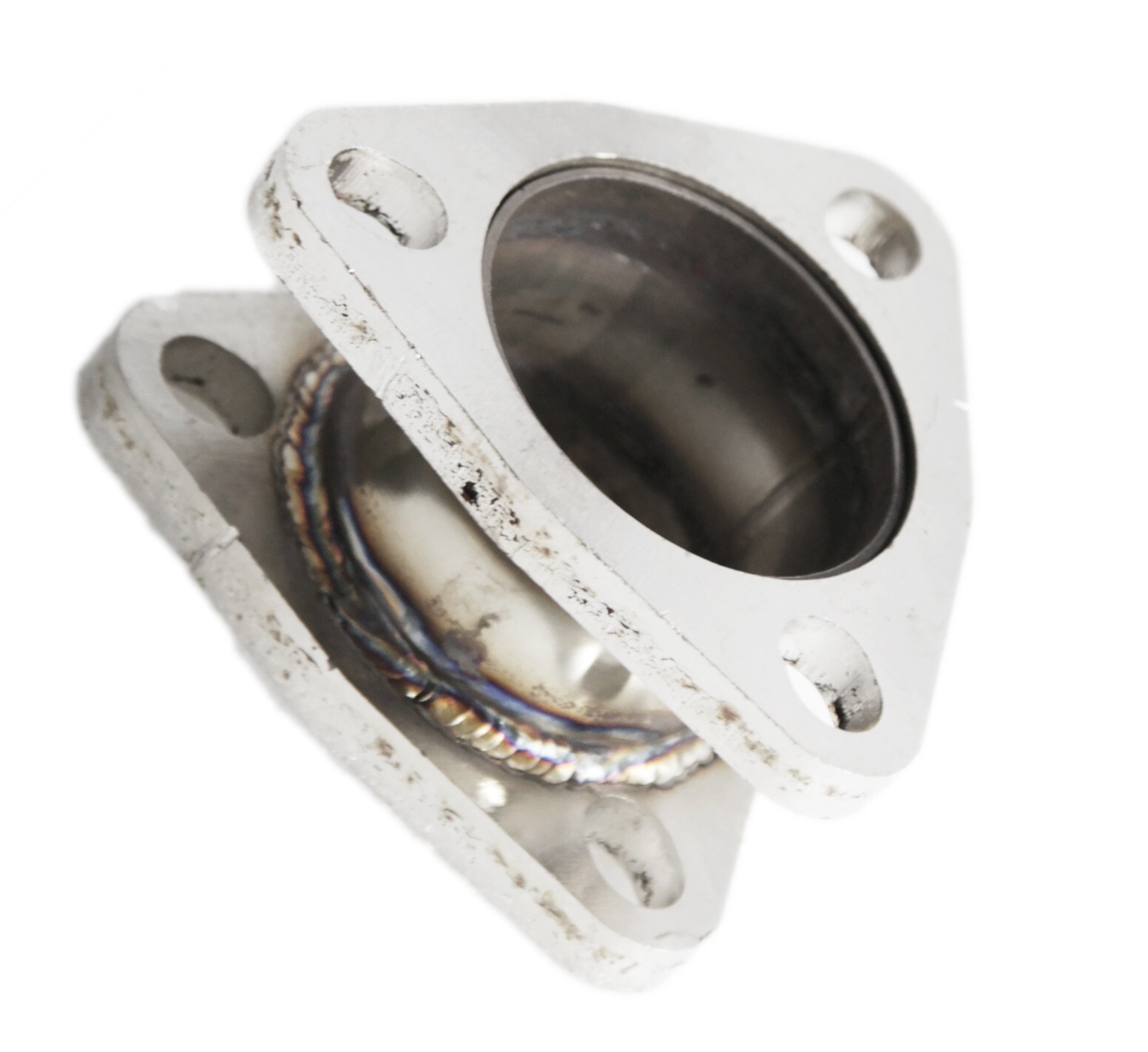 2.25"ID 3 Bolt Flange Exhaust Muffler Pipe Extension Flange Mild Steel Adapter