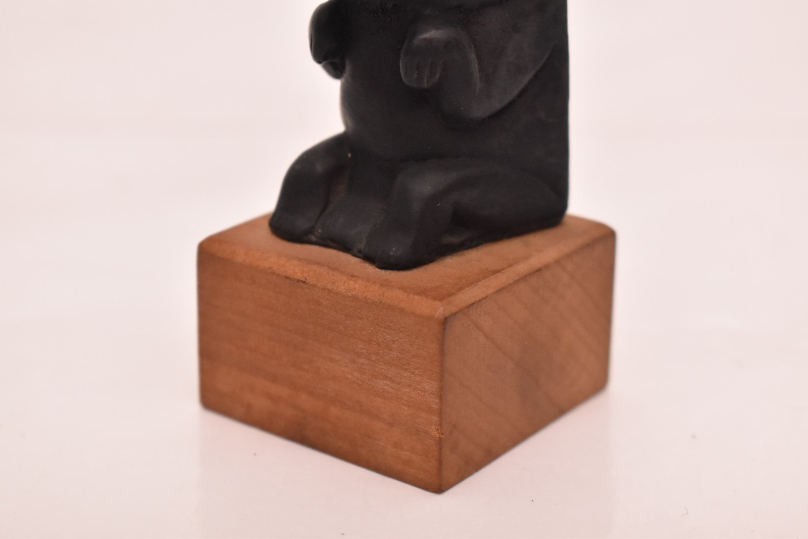 Antique Northwest Coast; Haida, Carved Black Argillite Totem pole 6" Tall