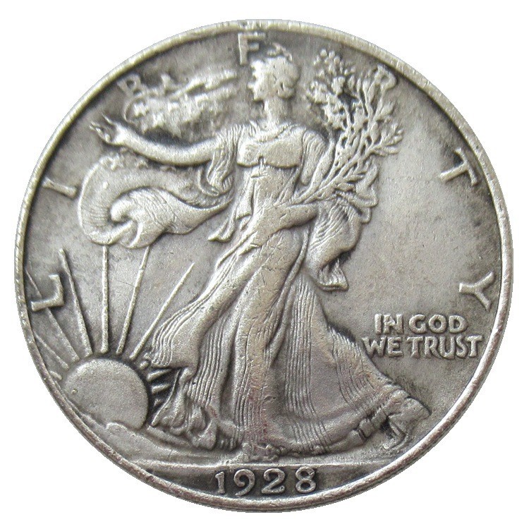 Bulk Lot of 4 1920-1929-S Half Dollar Walking Statue of Liberty Silver Coin