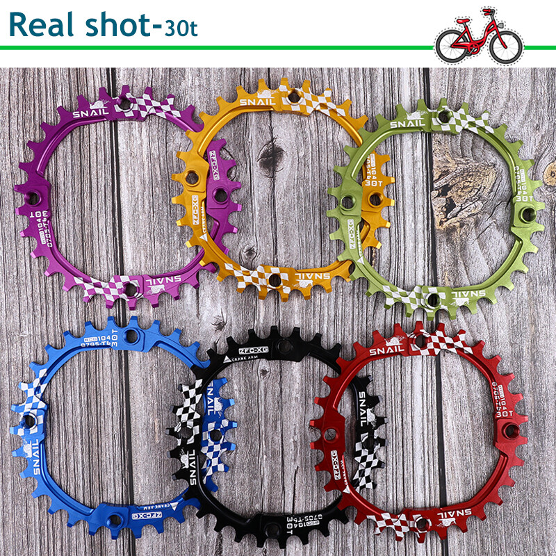 SNAIL Chainring 30-42T 104BCD Aluminum MTB Bike Round Oval Narrow Wide Sprockets