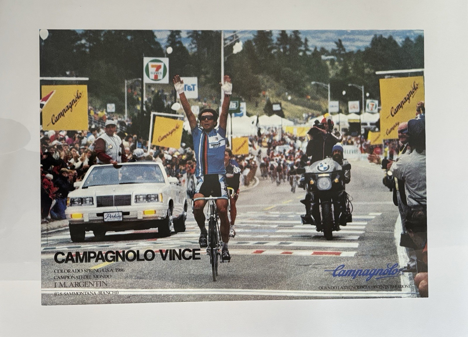 Original Campagnolo Vince CyclingPoster1986 World Championships ColoradoSprings