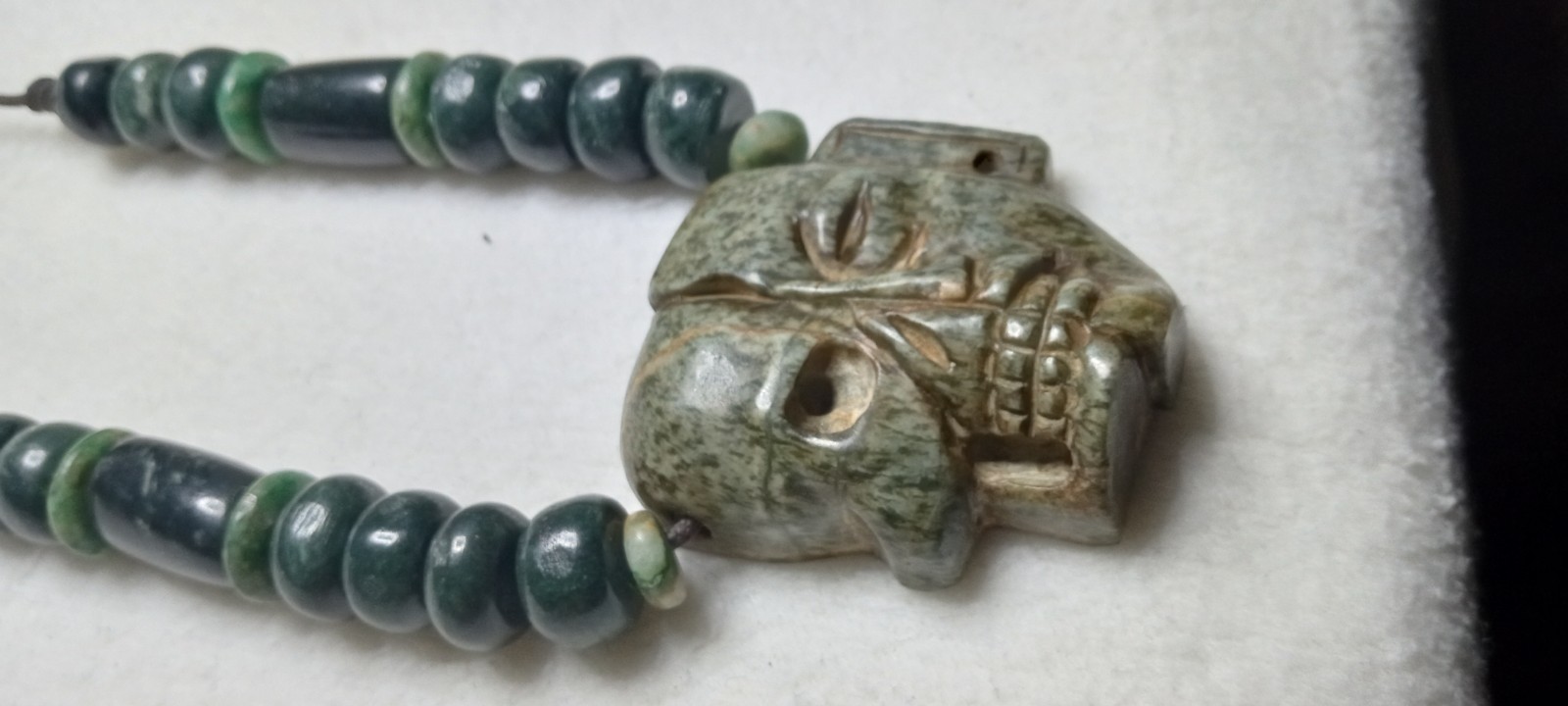 Aztec Modern Precolombian Life and Dead Mask Neckalce.