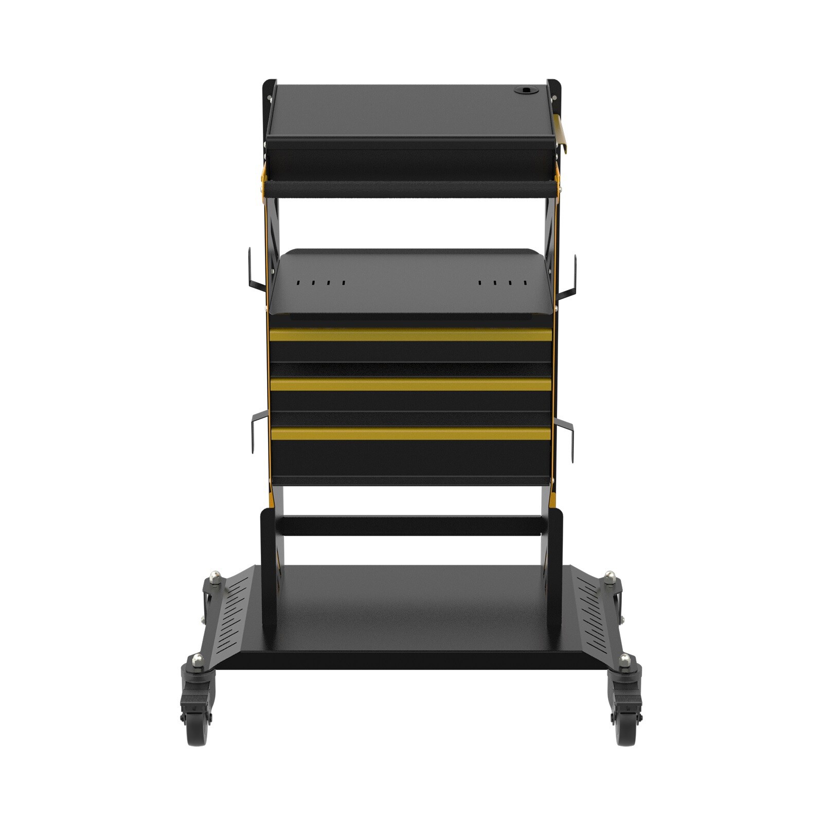 4 Tier Rolling Tool Cart Workshop For ECU Reprogramming Power Suppl Diagnostic