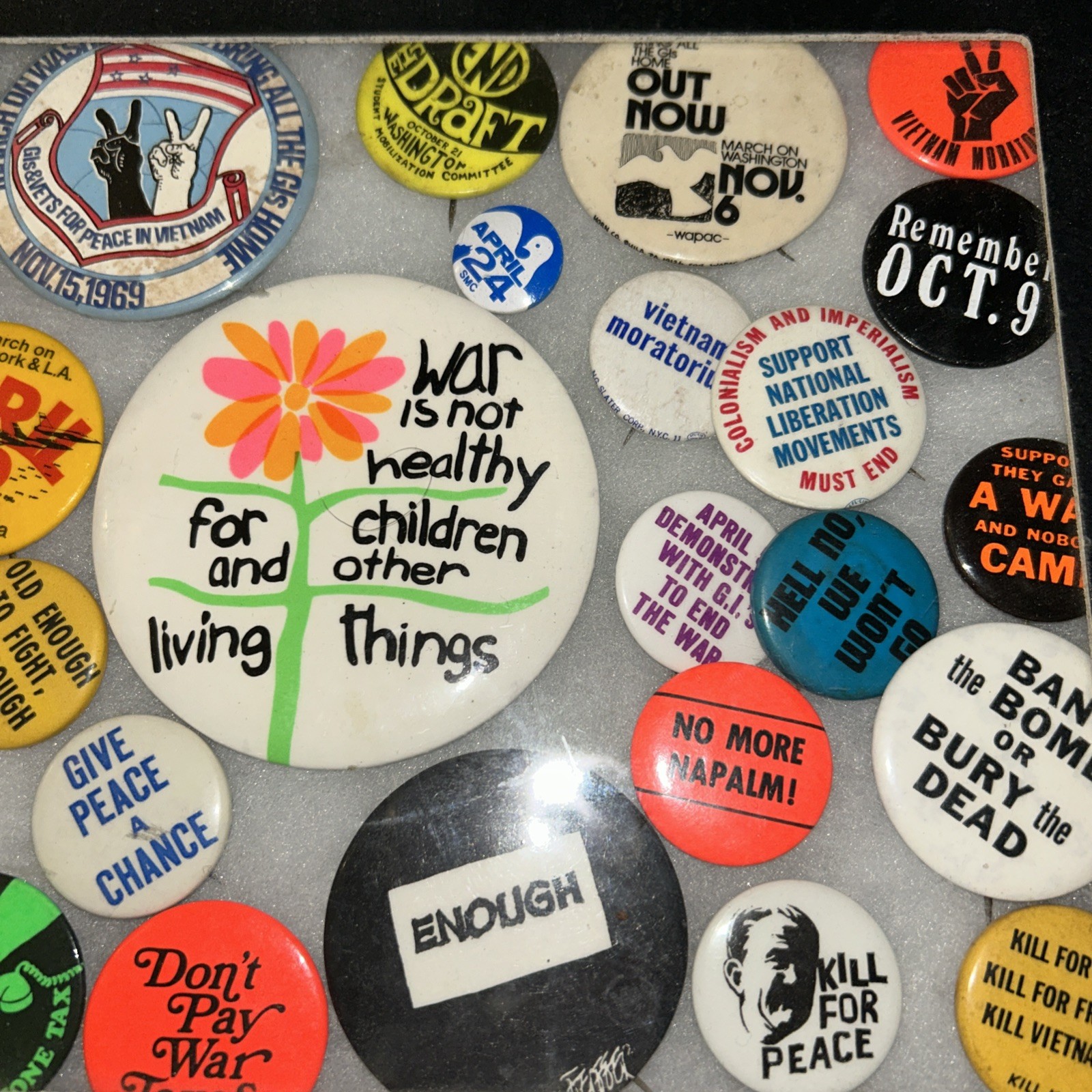 31 Vietnam Anti War Protest Pins Give Peace A Chance Repeal The Draft Ban Bomb