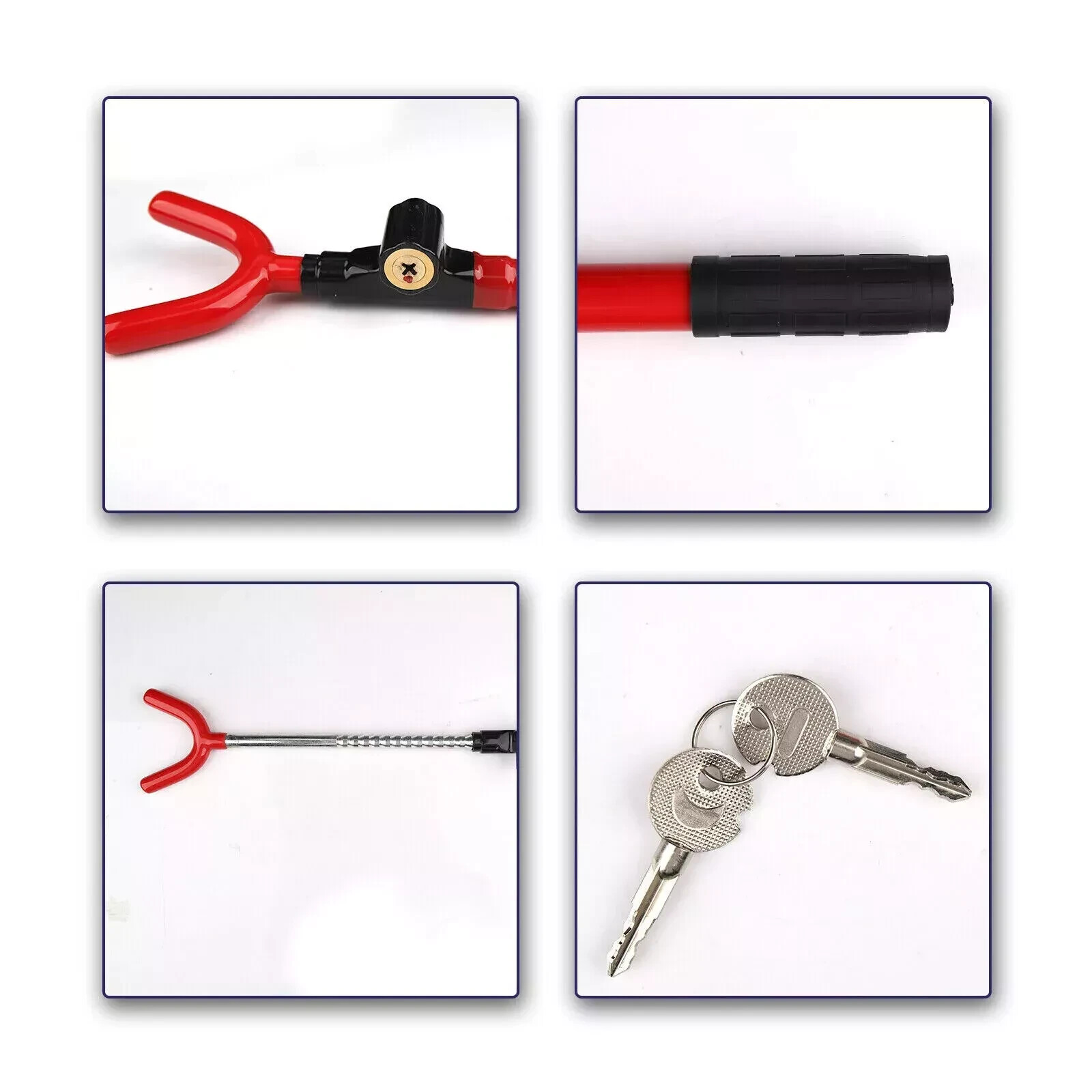 Steering Wheel Lock The Club Twin Hooks Anti Theft Universal Car Van Truck SUV