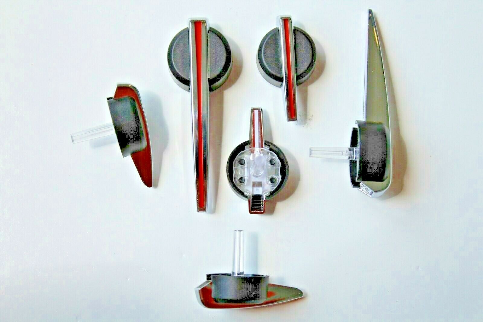 Escalade Premium Edition Gauge Cluster Needles for 2003-2013 GM Black Chrome Red