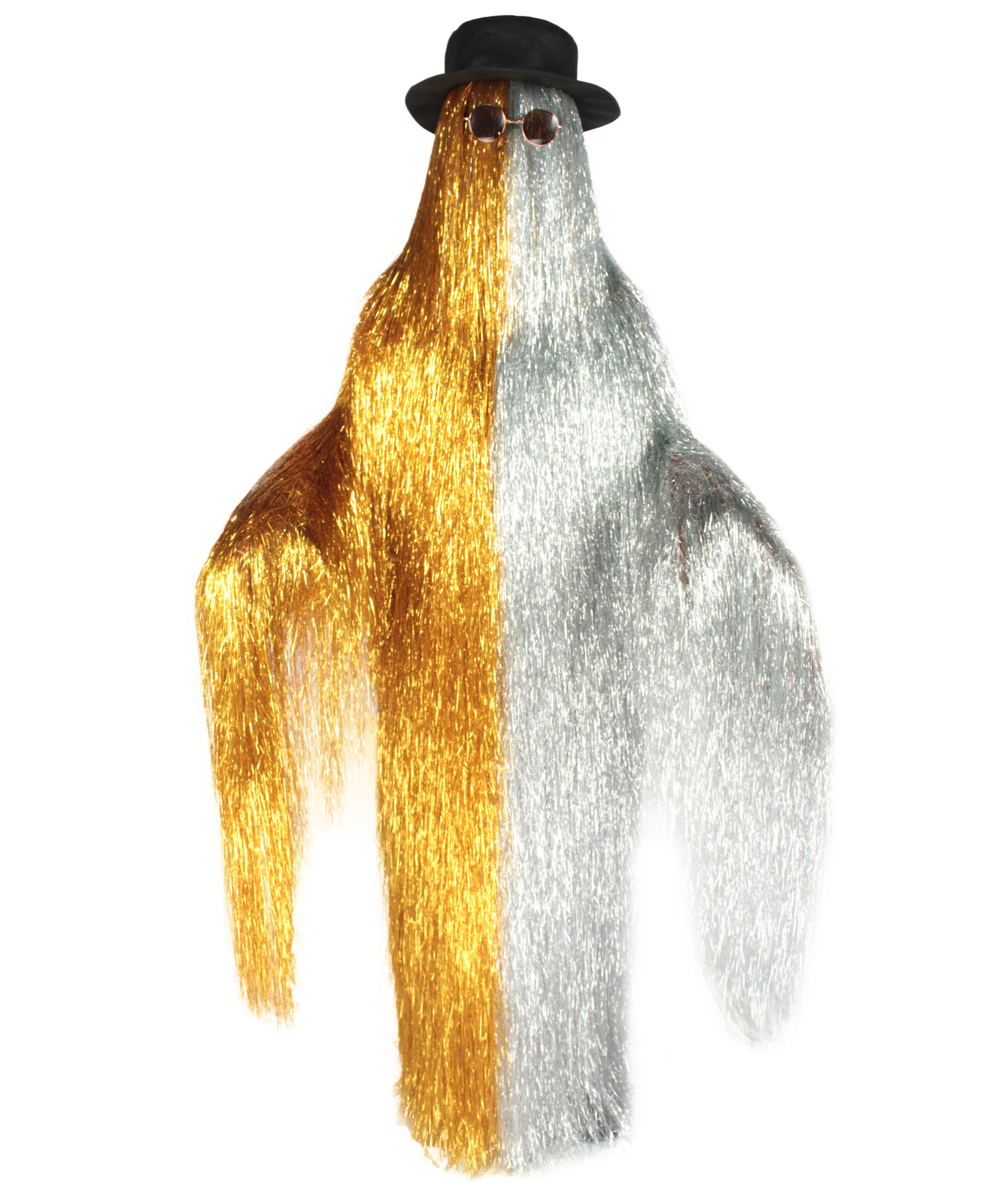 HPO Adult Dapper Creature Playboy Tinsel Costume with Wig for Halloween Cosplay