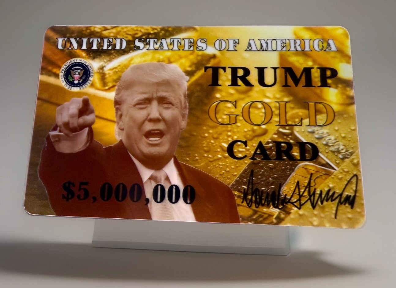 Donald Trump LOT OF 15 TRUMP GOLD CARD ID Card Plastic Funny MAGA Gift