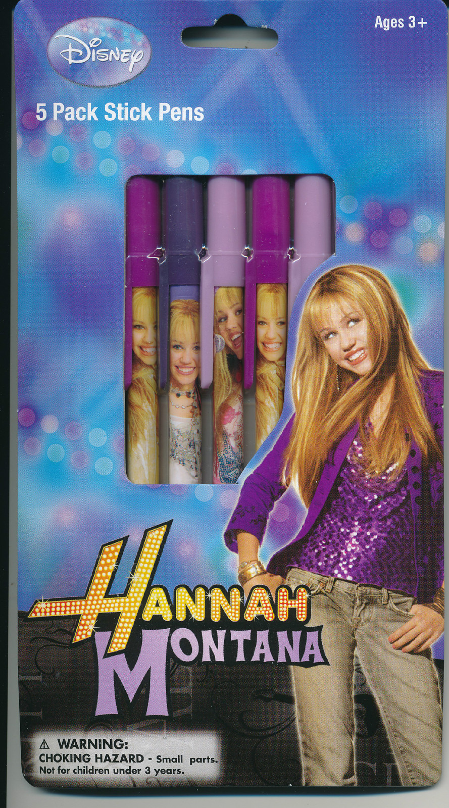 Disney Hannah Montana Office Supplies 5 Pack Pens 3 prints