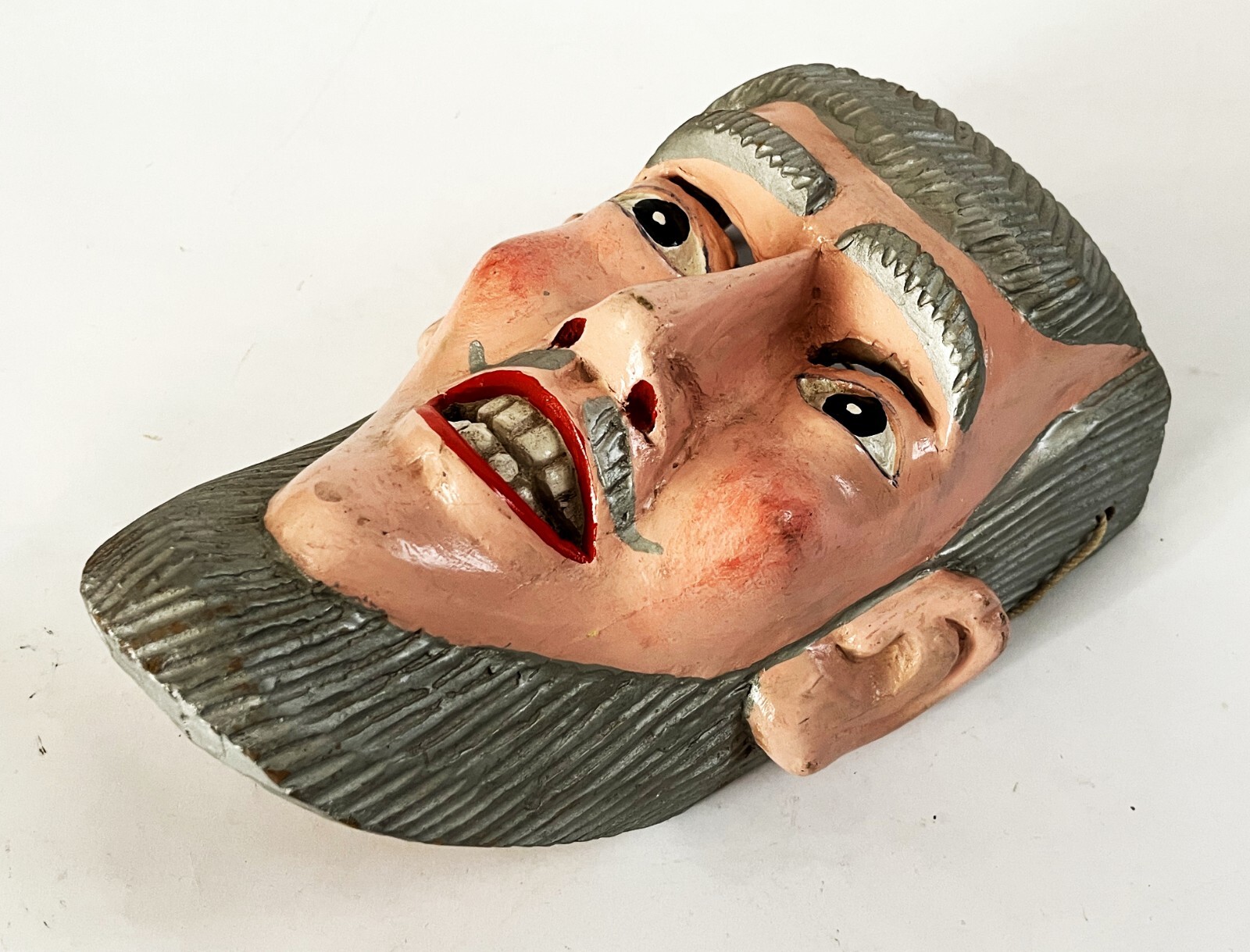 MEXICAN MICHOACAN FOLK ART HAND CARVED PASTORELAS ERMITANO HERMITANO DANCE MASK