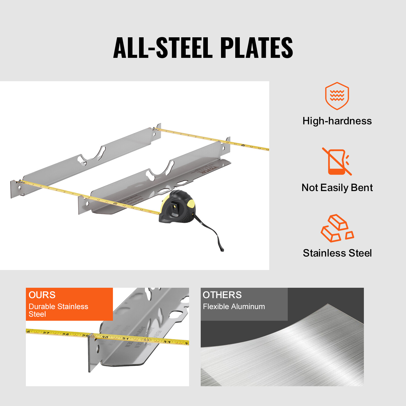 Wheel Alignment Tool Toe Plates Accurate Measurements with 2 Tape Measures
