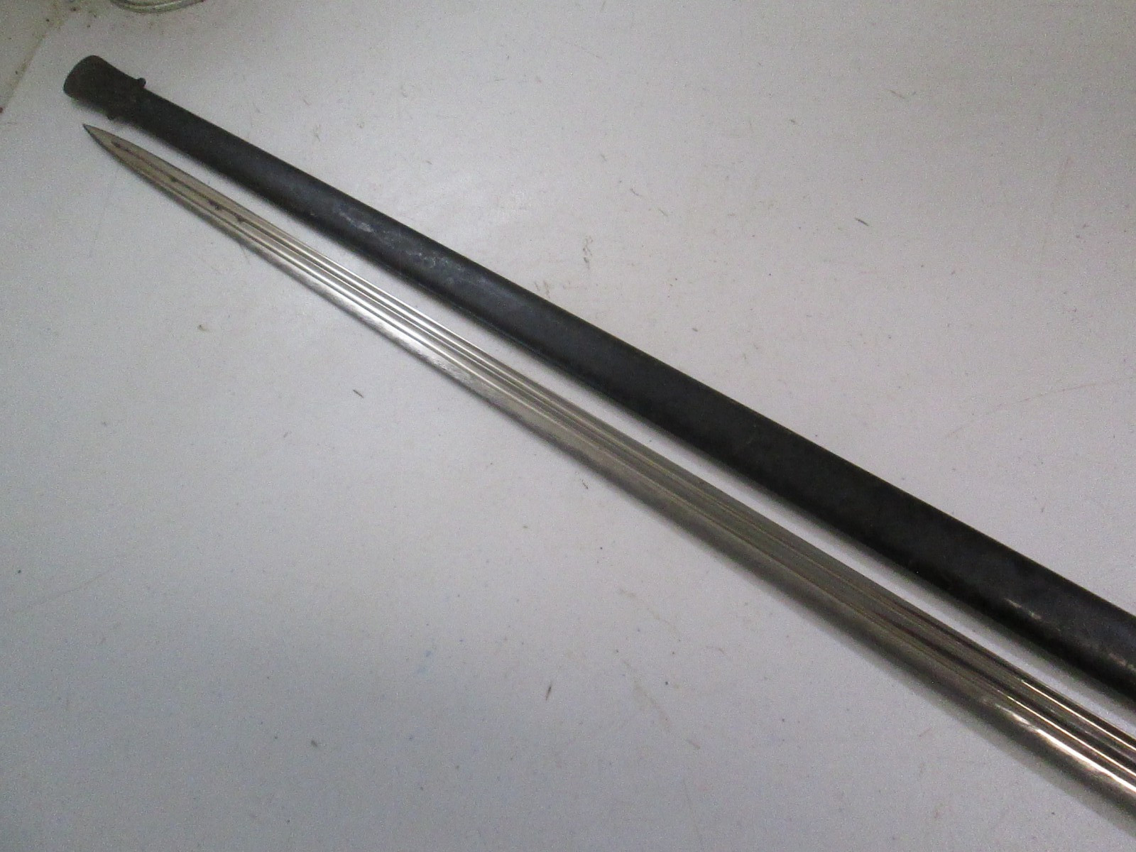 WWI GERMAN PRUSSIAN DRESS OFFICERS SWORD & SCABBARD FOLDING GUARD WKC MAKER #L99