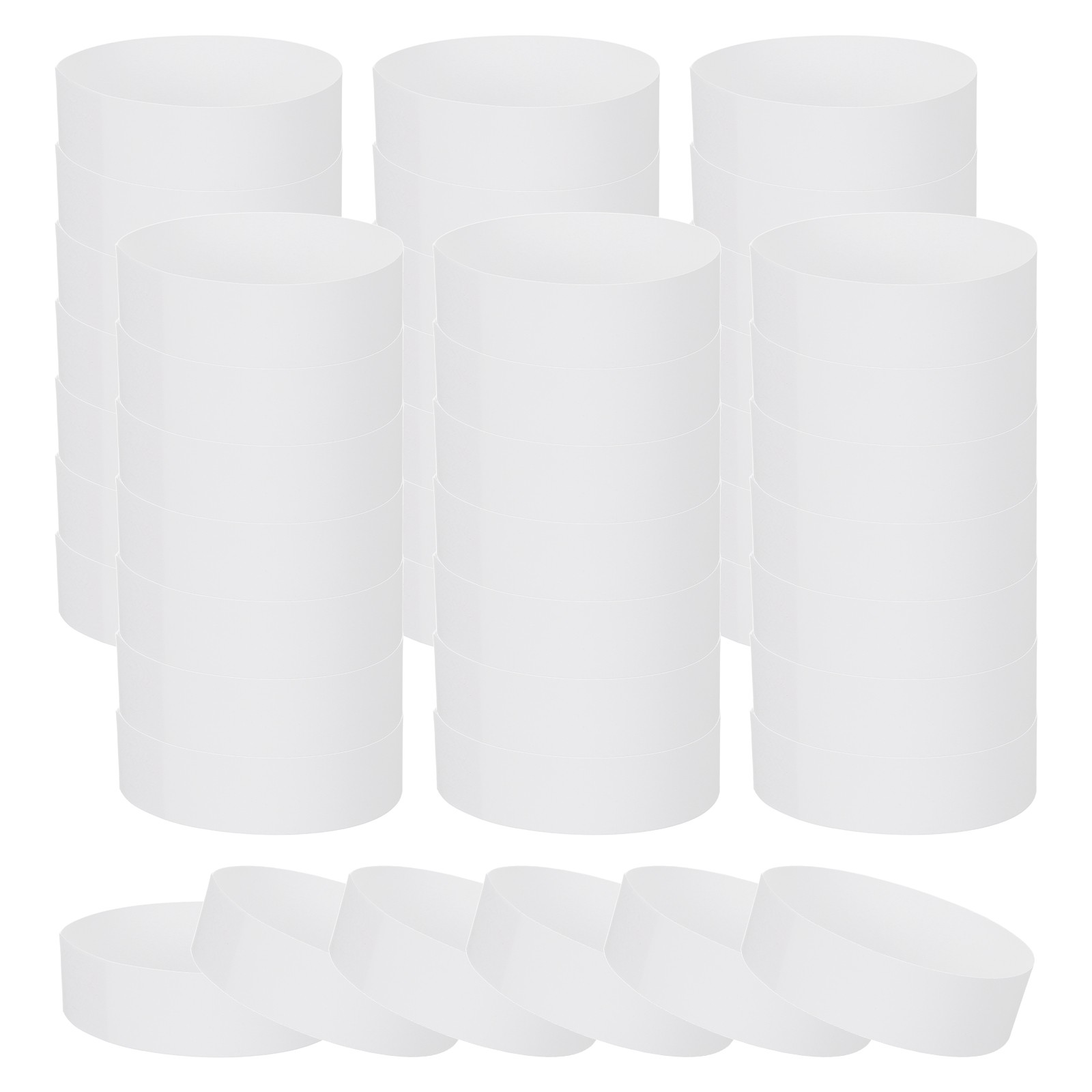 100Pcs Paper Wristbands for Events, Waterproof Hand Bands, White