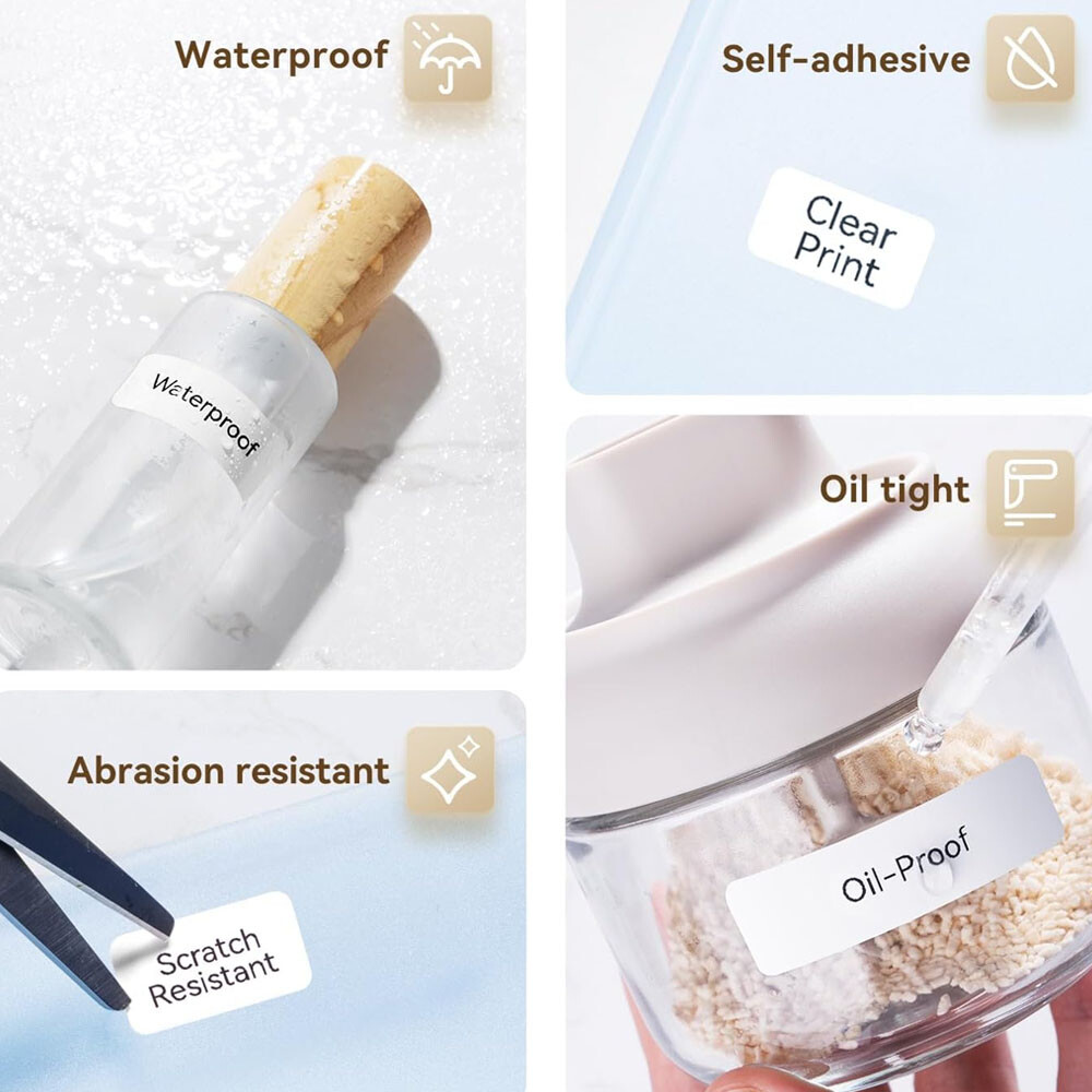 3PK Label Maker Tape 12x40mm, 1/2 inch Label Sticker for Niimbot D110 D11