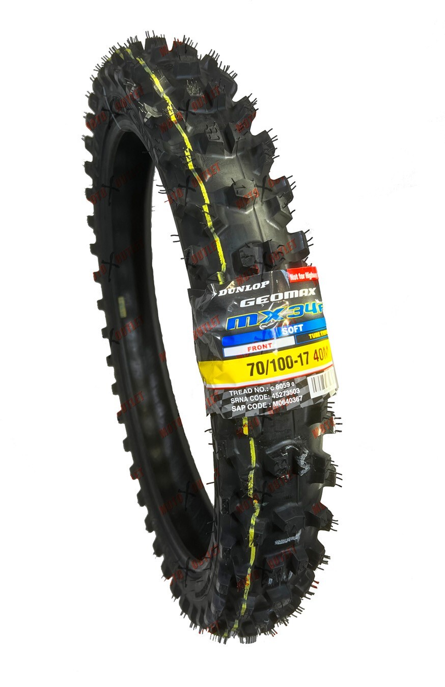 Dunlop 70/100-17 & 90/100-14 Tire Set MX34 YZ85 CR85 85SX KX85 RM85