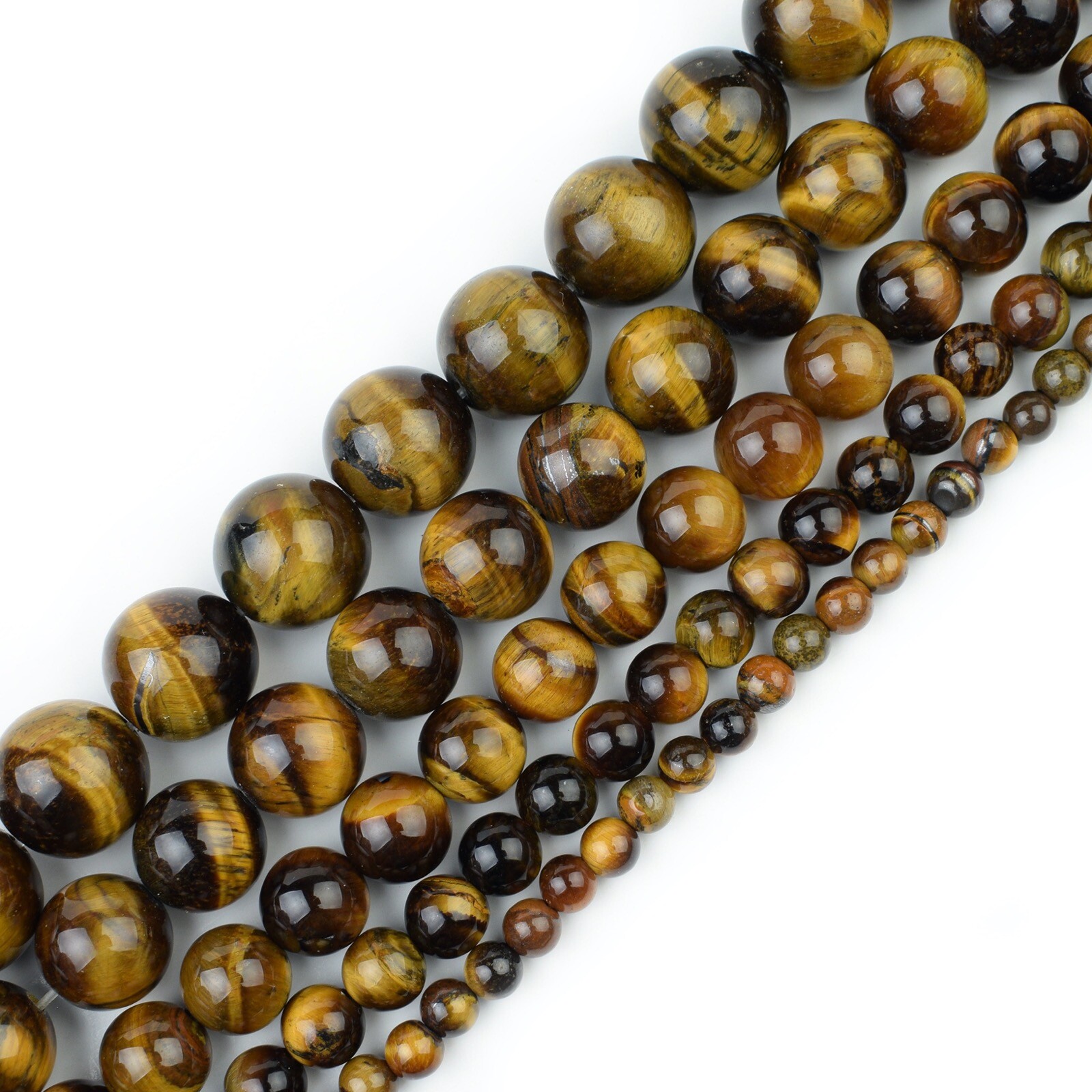 Natural Tiger Eye Beads Strand Round For Jewelry Making 4mm 6mm 8mm 10mm 12mm