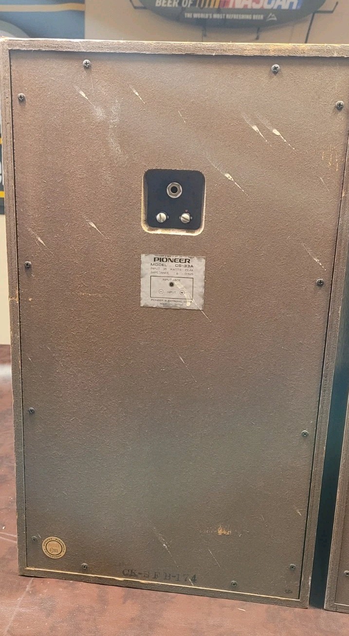 Vtg Pair Pioneer CS-33A Floor Speakers Tested Sounds Great Decor