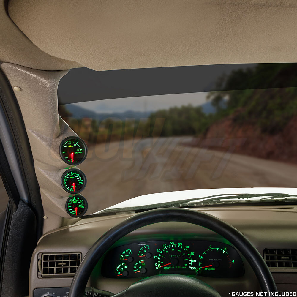 Tan Triple Pillar Gauge Pod Mount for 1999-2007 Ford Super Duty F-250 F-350