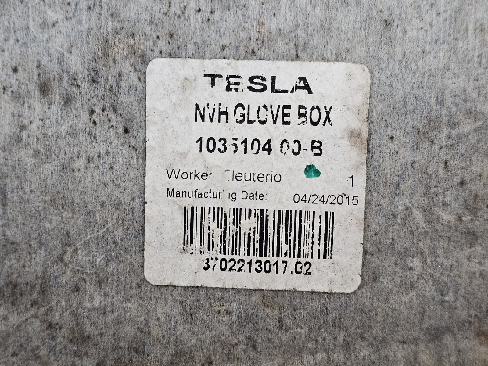 2012-2020 TESLA MODEL X / S DASH DASHBOARD GLOVE BOX STORAGE COMPARTMENT OEM