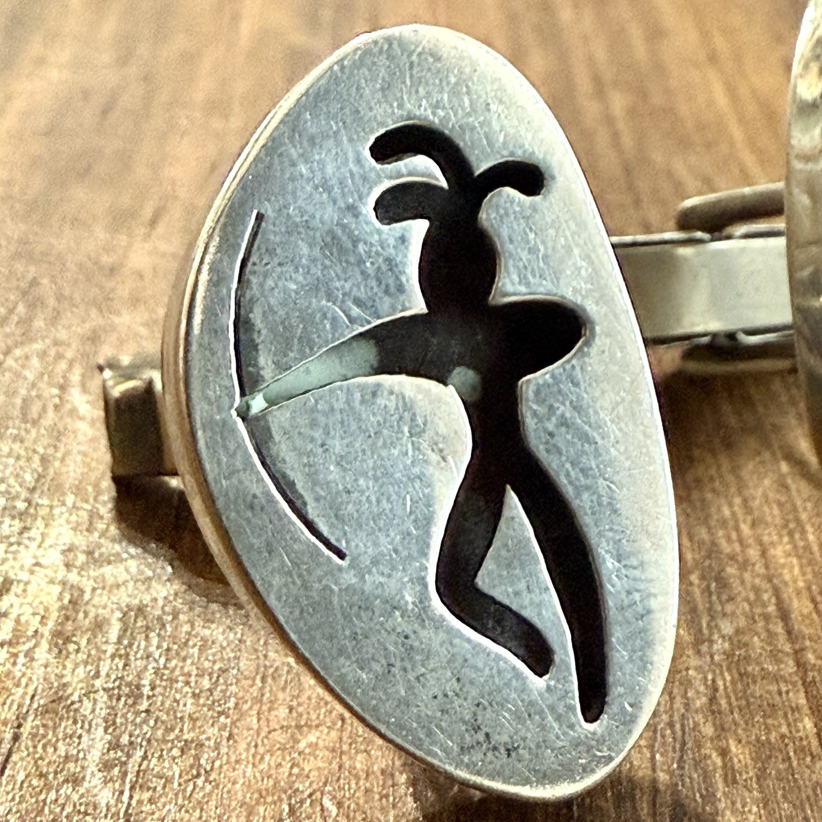 Vintage Mexican Sterling Bow Hunter Cufflinks 925