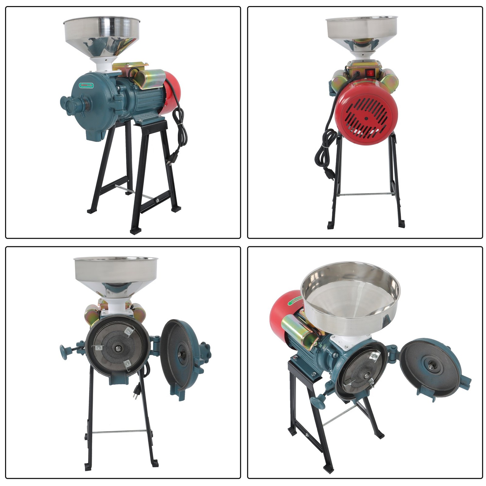 110V Grain Mill Electric Grinder Grain Mill 3000W Fit For Corn Wheat Feed Flour