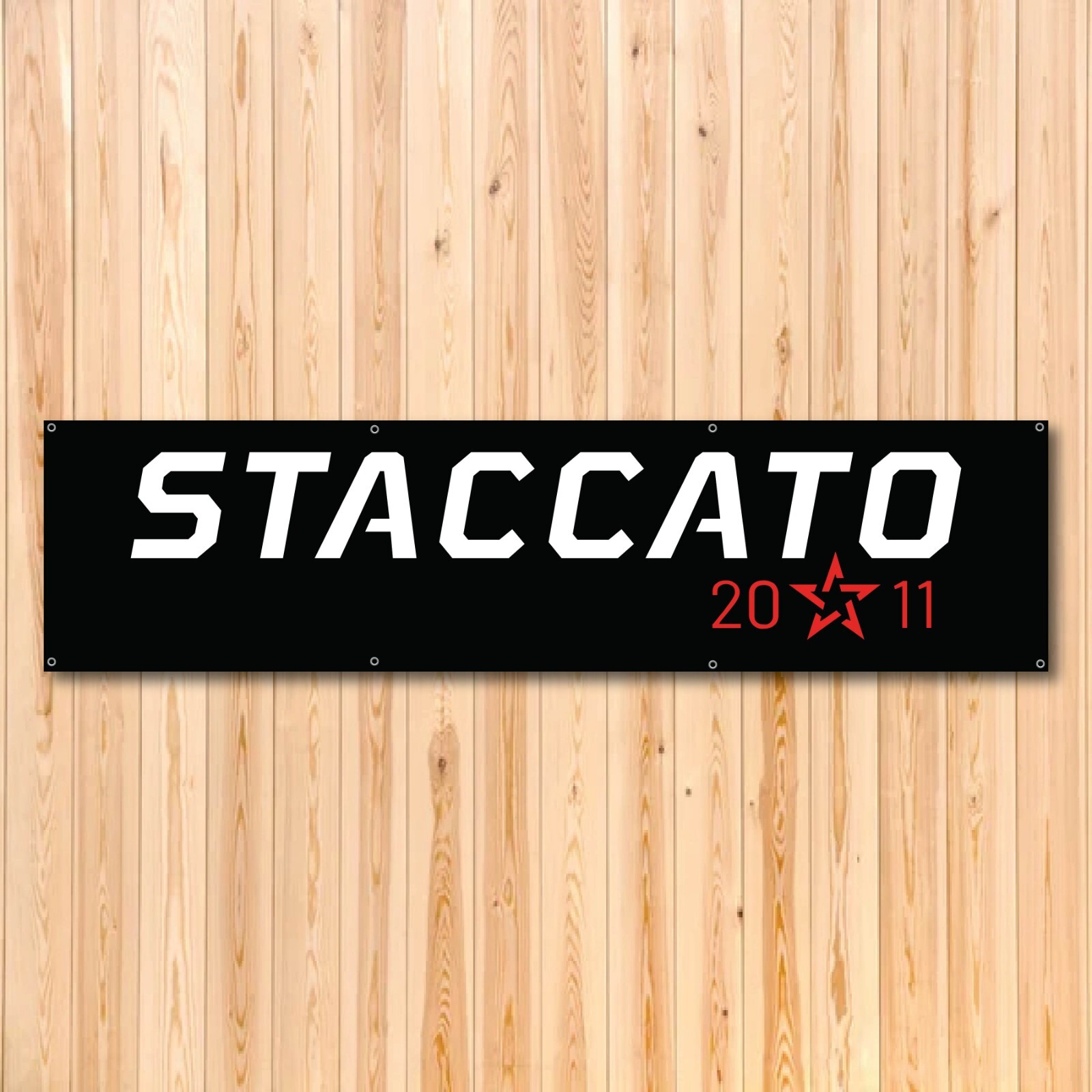 STACCATO 2011 COMPANY LOGO 8'X2' BANNER GRAPHIC