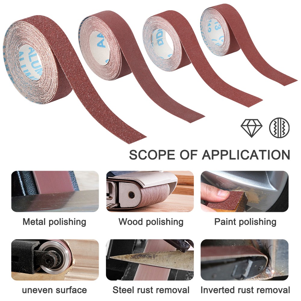 Emery Cloth Roll 80-400 Grit Sand Paper Roll Sanding Paper for Metal Auto Wood