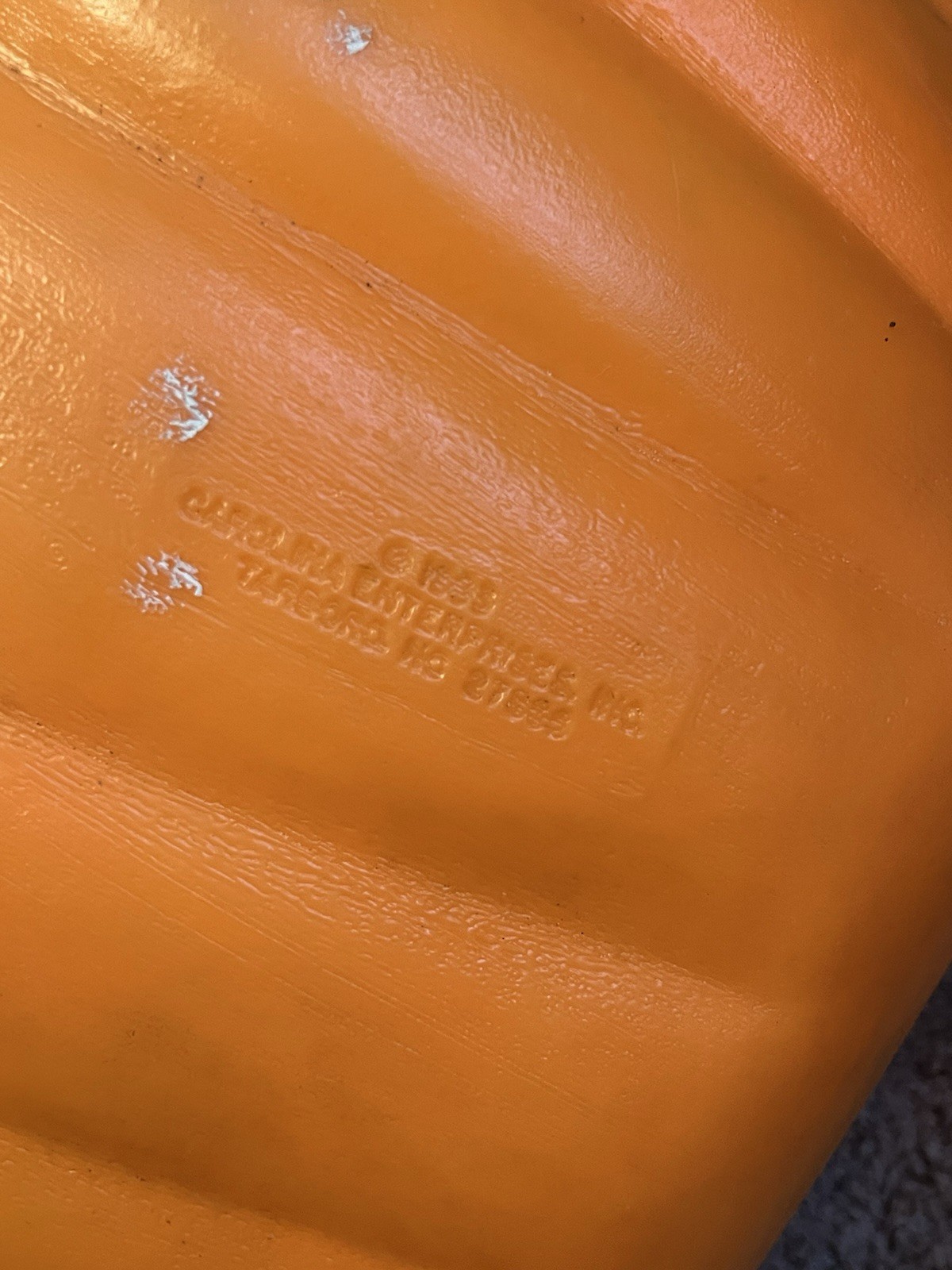 Vintage Large 34" Carolina Enterprises Black Cat on Pumpkin Halloween Blow Mold