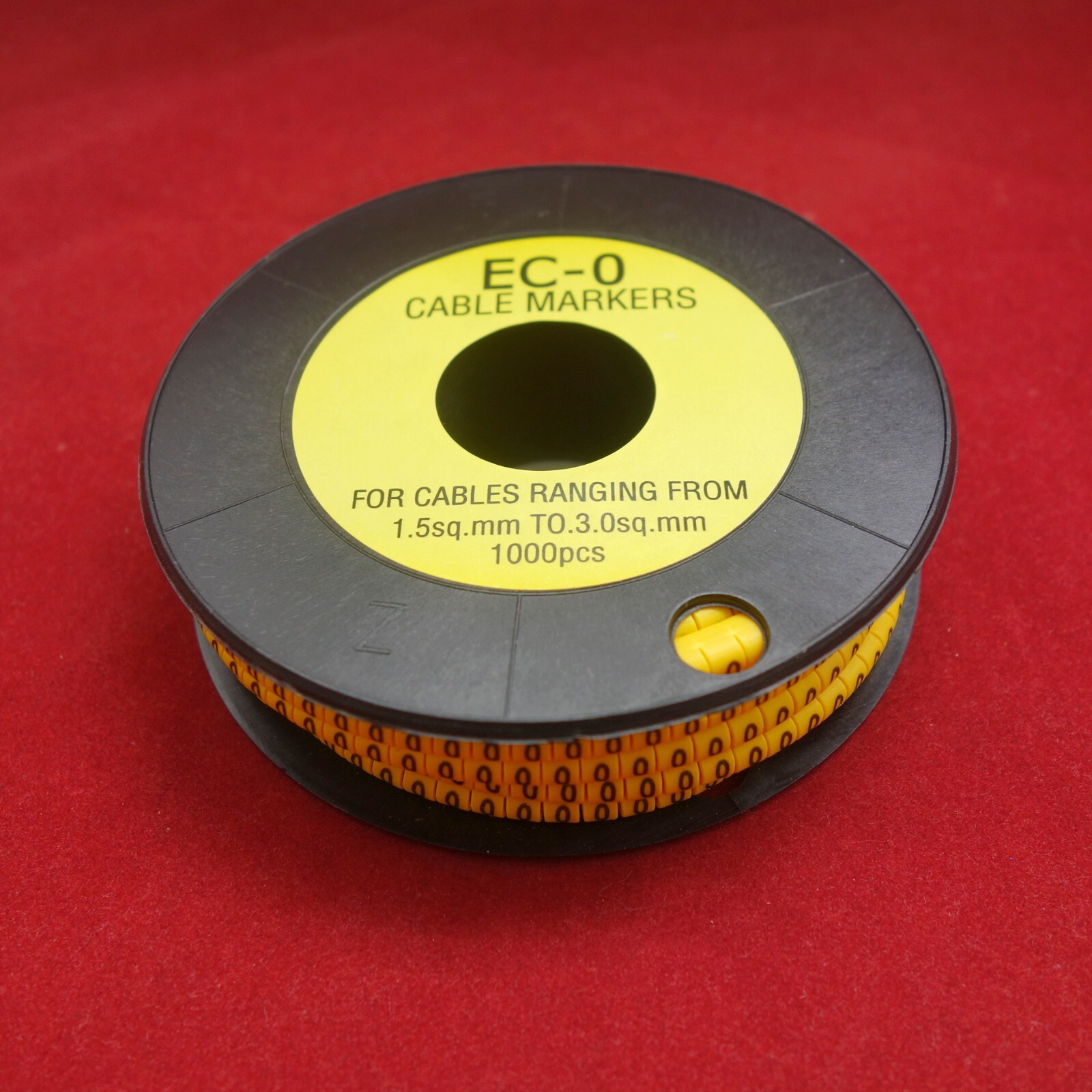 1Roll EC-0 Cable Markers 1000pcs For 0.75-3mm2 wire Number 0-9 soft PVC
