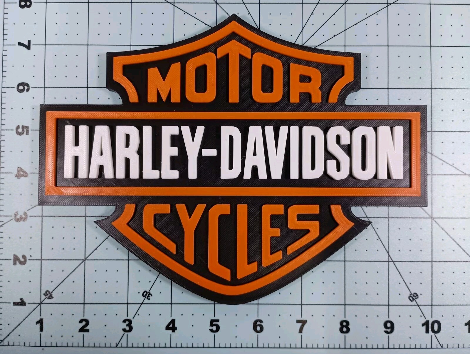 Harley Davidson Logo Sign 3d Printed Desktop Wall Decor