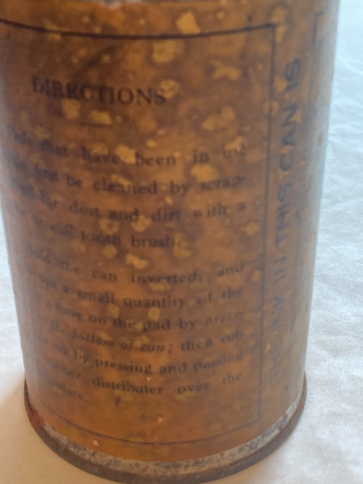 c1910-20 Volger's combined Ink Can and Distributor, Screw Top Master Ink Tin Can